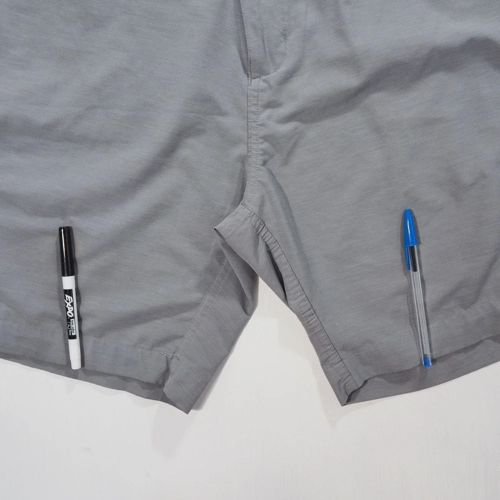 Faherty All Day Shorts Mens 38 Gray Hybrid Chino Drawstring Performance Stretch